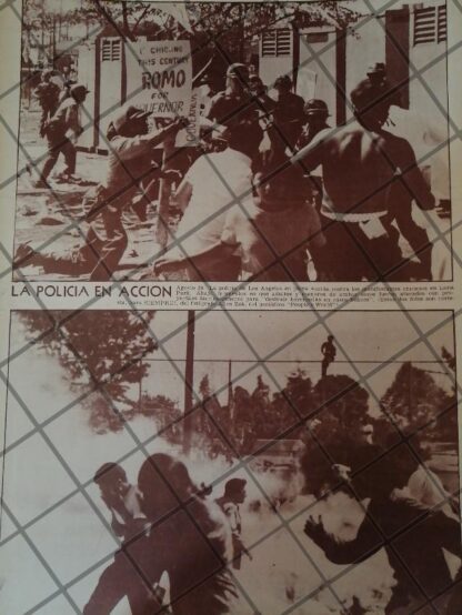 AFICHE RETRO. PODER CHICANO EN U.S.A INTENTA FUNDAR AZTLAN 1970 - Image 2