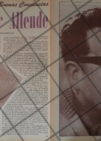 AFICHE RETRO SALVADOR ALLENDE ELECTO, CONTROVERSIA 1970