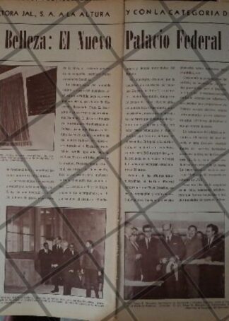 AFICHE RETRO INAUGURAN PALACIO FEDERAL DE GUADALAJARA 1970
