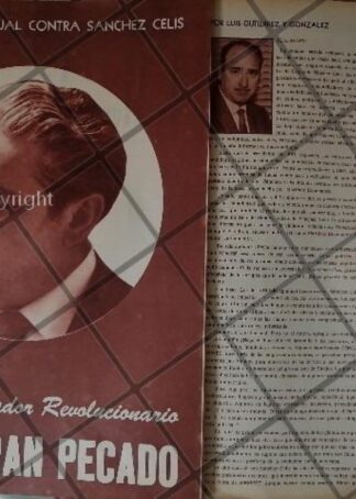 AFICHE RETRO CRITICA A LEOPOLDO SANCHEZ CELIS 1960s