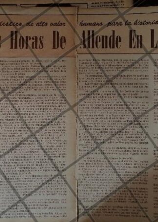 AFICHE ANTIGUO. LAS ULTIMAS HORAS DE SALVADOR ALLENDE 1973