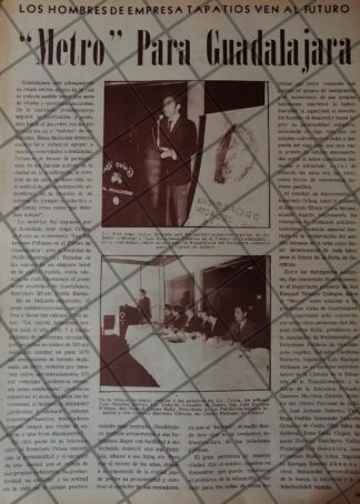 AFICHE RETRO. ORIGINAL. PROYECtAN EL METRO PARA GUADALAJARA 1970s