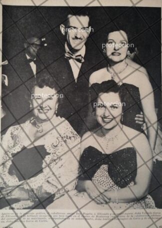 AFICHE ANTIGUO ORIGINAL. ROGELIO A. ELIZONDO Y ESPOSA 1953