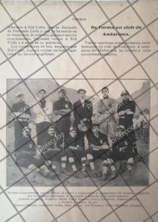 AFICHES ANTIGUO ORIGINALE. EQUIPO DE BEISBOL. LA NOVENA 1911, SONORA