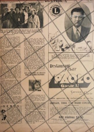 AFICHE RETRO. ORIGINAL. 1935 PABLO FONG "ESPIA CHINO EN MEXICO "