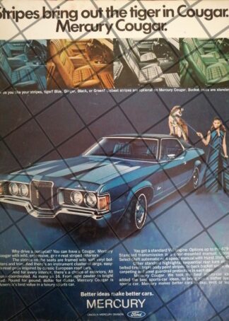 CARTEL RETRO AUTOS FORD MERCURY COUGAR 1971 -1073