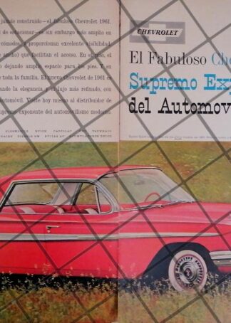 AFICHE RETRO ORIGINAL AUTOS CHEVROLET IMPALA 1961 -1061