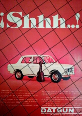 AFICHE RETRO ORIGINAL AUTOS DATSUN 1967 -1060