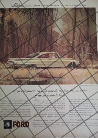 AFICHE RETRO ORIGINAL AUTOS FORD STARLINER -1057