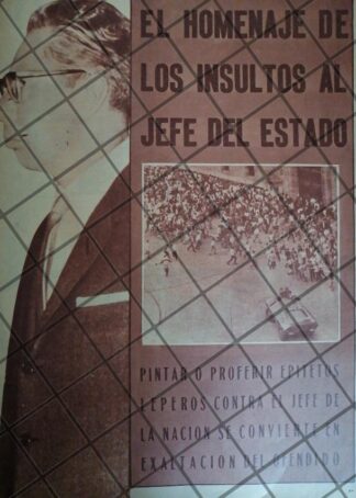 AFICHE ANTIGUO 1968 MANIFESTACION CONTRA DIAZ ORDAZ