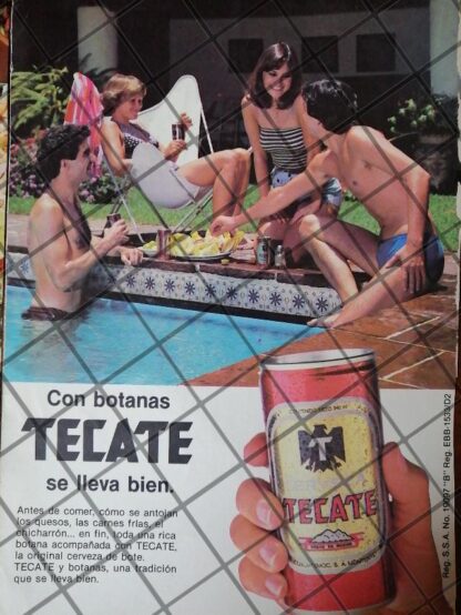 3 MINI CARTELES RETRO, TECATE Y CARTA BLANCA 1970s /211 - Image 4