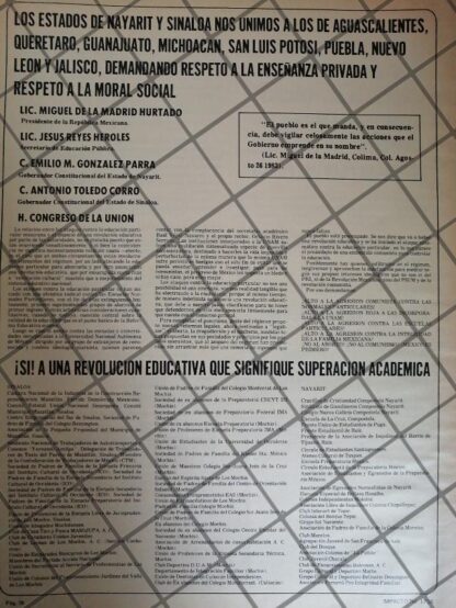 AFICHE POLITICO RETRO RENOVACION MORAL, MIGUEL DEL A MADRID 1983 - Image 2
