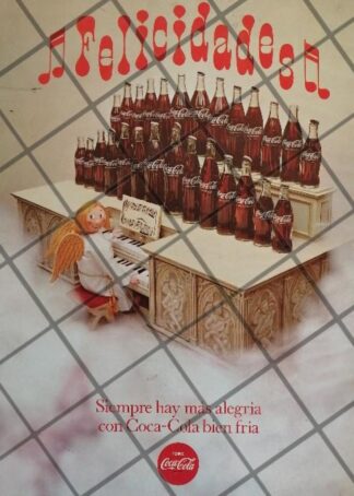 CARTEL PUBLICIDAD VINTAGE ORIGINAL COCA COLA 1960S /C35