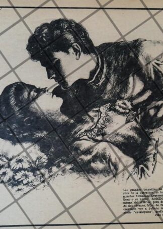 FOTO GRABADO ANTIGUO DE LUISA HELGUERA 1956 ROMEO Y JULIETA
