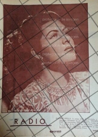 AFICHE ANTIGUO DEBUTA LA ACTRIZ XOCHITL STELLA 1952