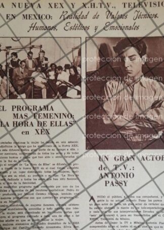 AFICHE ANTIGUO NACE LA TELEVISION EN MEXICO XEX. XHTV 1952