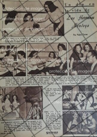AFICHE ANTIGUO LAS HERMANAS MONTOYA, CANTANTES 1953