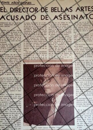 AFICHE ANTIGUO ANDRES IDUARTE FOUCHER ACUSADO DE ASESINATO 1953