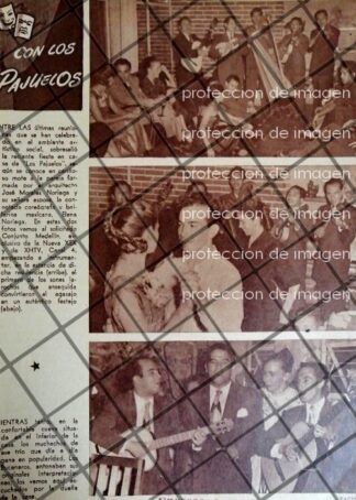 AFICHE ANTIGUO BAILE EN CASA DE JOSE MORALES NORIEGA 1956