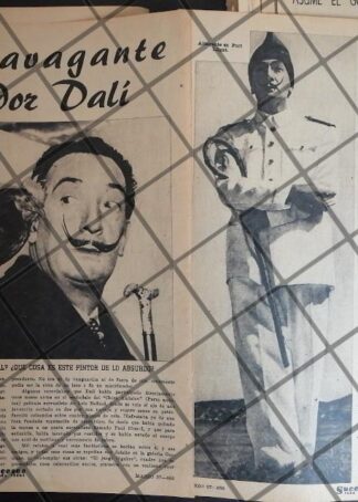 AFICHE ANTIGUO EL EXTRAVAGANTE SALVADOR DALI 1953