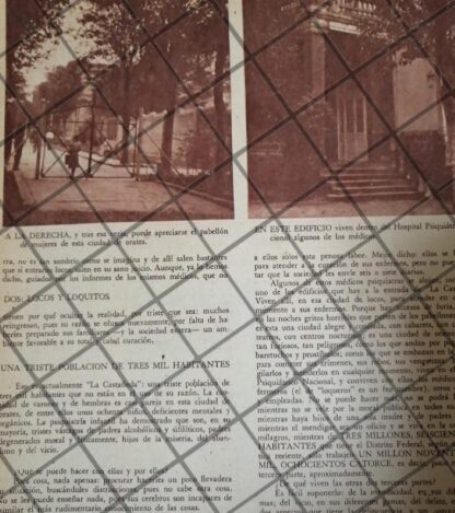 AFICHE ANTIGUO MANICOMIO LA CASTAÑEDA 1953 - Image 2
