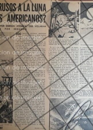 AFICHE ANTIGUO LOS RUSOS A LA LUNA ? 1956