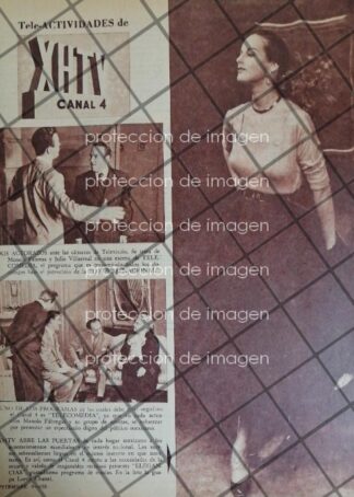 AFICHE ANTIGUO XHTV CANAL 4 PRIMER CANAL MEXICANO 1953
