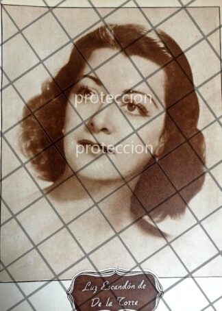 AFICHE RETRO. LUZ ESCANDON DE DE LA TORRE 1948