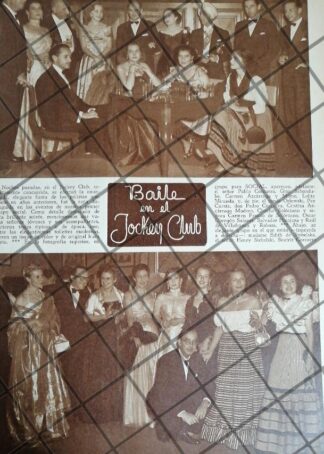 AFICHE RETRO. HERMANAS AZCARRAGA MILMO JOCKEY CLUB 1948