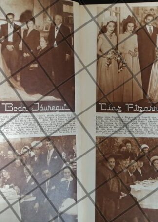 AFICHE RETRO BODA. DIAZ JAUREGUI 1948 (BN Porfirio Diaz )