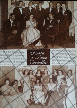 AFICHE RETRO FIESTA CASA TORROELLA ORDOSGOITI 1948