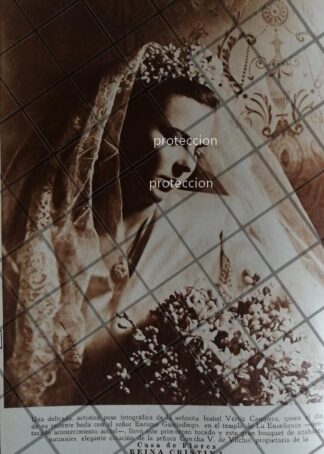 AFICHE RETRO NOVIA. ISABEL VERTIZ CAMPERO 1948