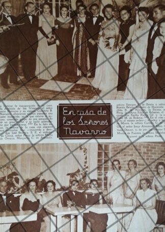 AFICHE RETRO FIESTA CASA ANTONIO NAVARRO 1948