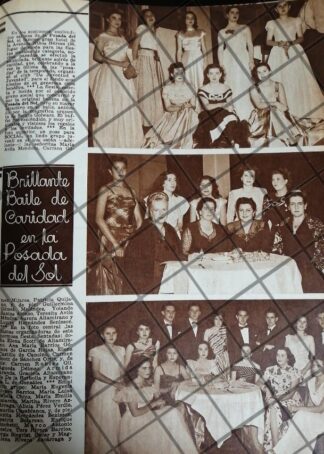 AFICHE RETRO FIESTA EN HOTEL POSADA DEL SOL 1948