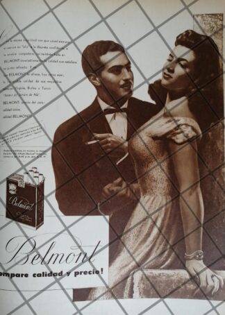 AFICHE RETRO. CIGARROS BELMONT 1948 /291