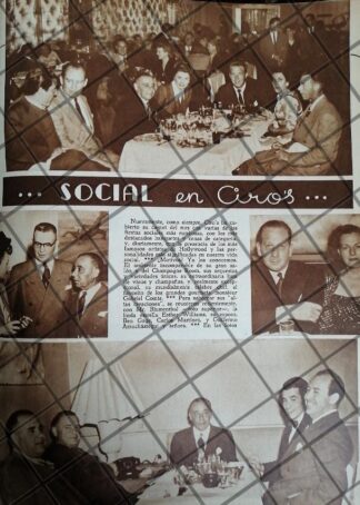 AFICHE RETRO CENTRO NOCTURNO CIRO`S 1948 1009