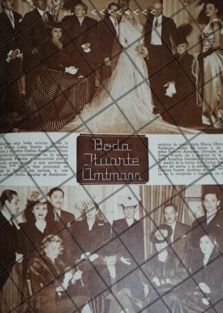 AFICHE ANTIGUO BODA AMTMANN ITUARTE 1948