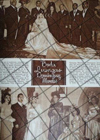 AFICHE ANTIGUO BODA. DOMINGUEZ LUENGAS 1948