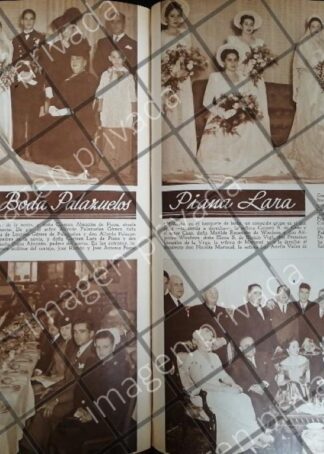 AFICHE ANTIGUO BODA. PIANA PALAZUELOS 1948