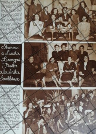 AFICHE ANTIGUO FIESTA A LUCILA LUENGAS DIAZ 1948