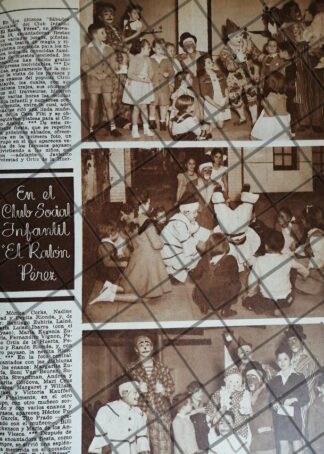 AFICHE ANTIGUO. SALON INFANTIL EL RATON PEREZ 1948