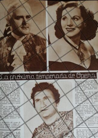 AFICHE RETRO. TEMPORADA DE OPERA 1948