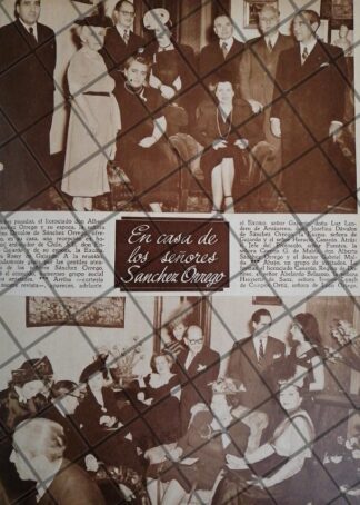 AFICHE ANTIGUO REUNION EN CASA ALBERTO SANCHEZ ORREGO 1948