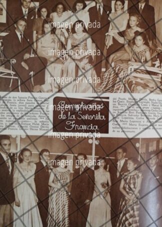 AFICHE ANTIGUO NOVIAS. CUMPLEAÑOS MARIA EUGENIA FRANCIA GOMEZ