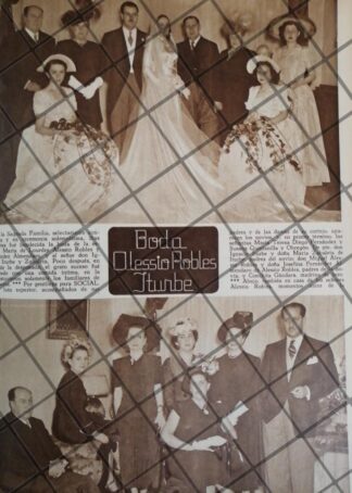 AFICHE ANTIGUO BODA. ITURBE ALESSIO ROBLES 1948