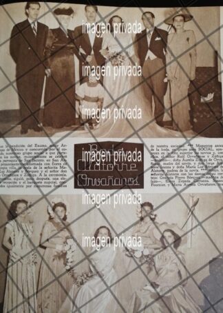 AFICHE ANTIGUO BODA. ORVAÑANOS ALATORRE 1948