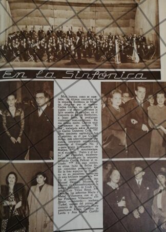 AFICHE ANTIGUO ISAAC STERN EN SINFONICA NACIONAL 1948