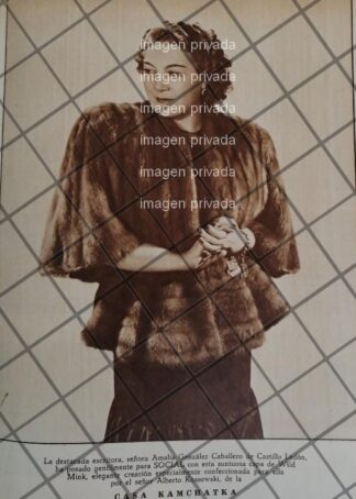 AFICHE PUBLICITARIO ANTIGUO Y AMALIA GONZALEZ CABALLERO