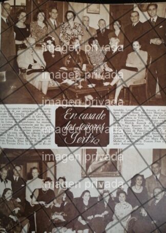 AFICHE ANTIGUO REUNION EN CASA DE FAMILIA GERTZ MANERO