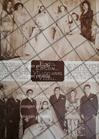 AFICHE ANTIGUO BODA. VIZEU LOPEZ 1948 -2